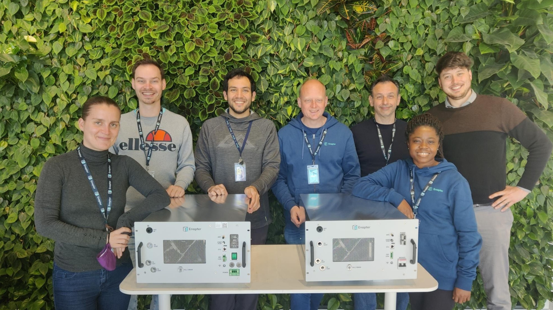 Enapter Support Team. Ready to help you setting up your green hydrogen application with AEM electrolysers.