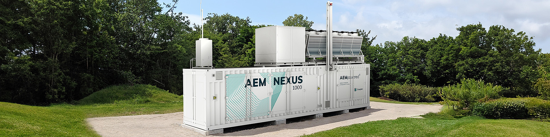 AEM Nexus Electrolyser - a containerised electrolyser to produce green hyedrogen