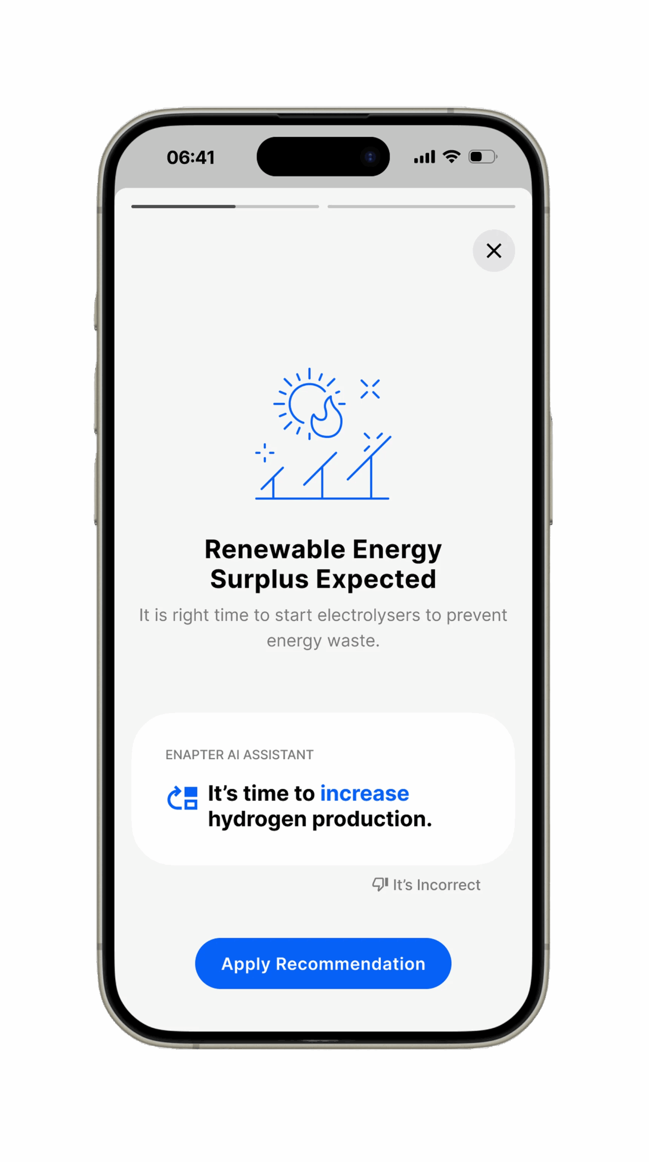 App Screen showing a dashboard of AI-powered capabilities.